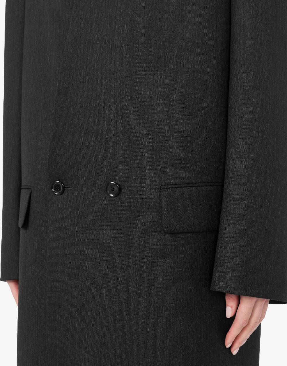 Love Moschino Cappotto in tela di lana tinto in filo Italy