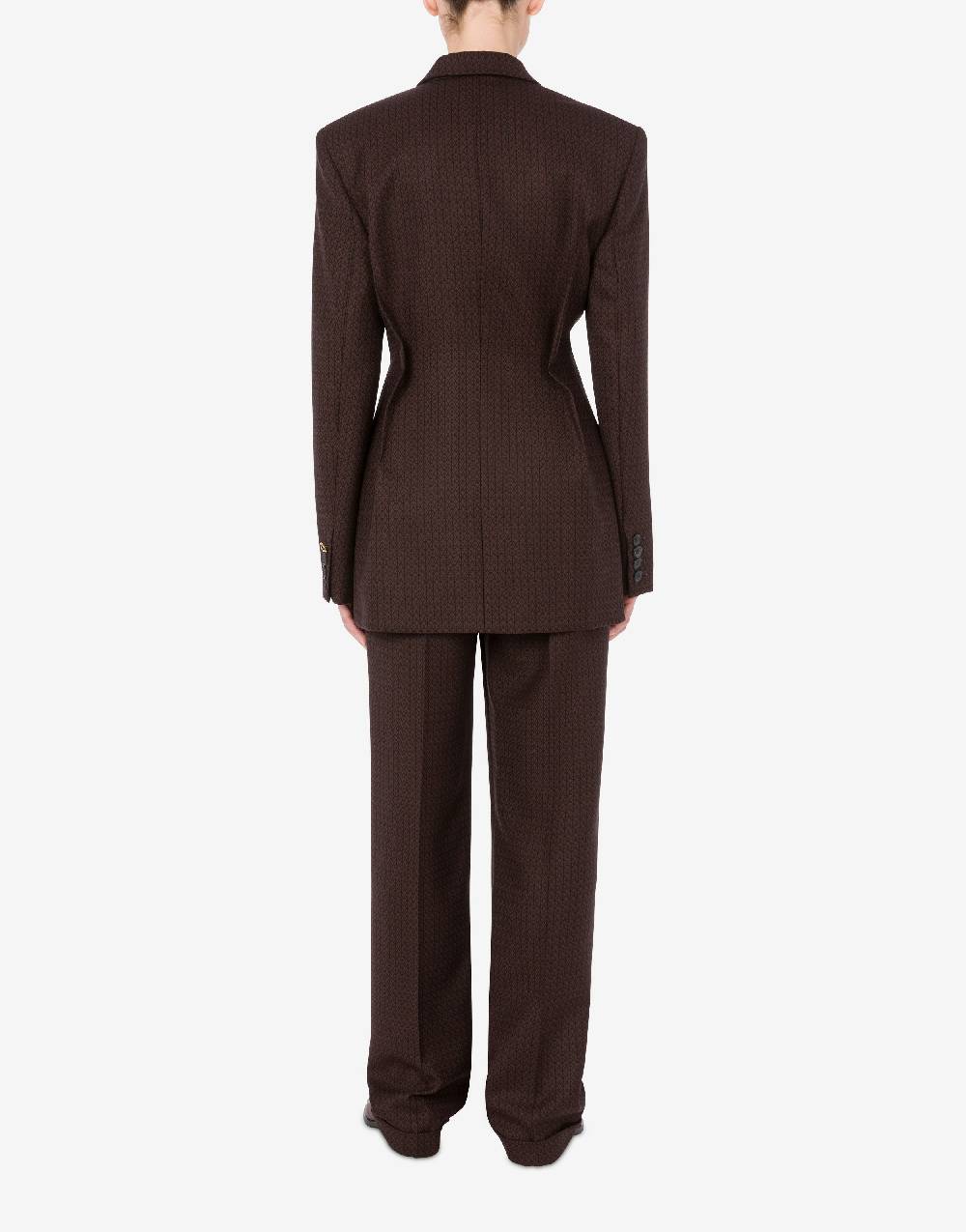 Love Moschino Giacca in lana jacquard Peace Italia