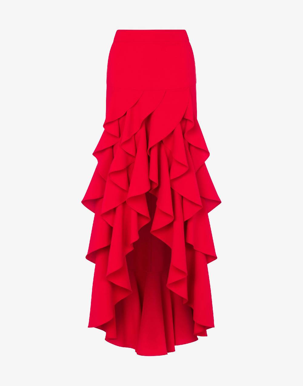 Love Moschino Gonna in crêpe con ruches Qualità