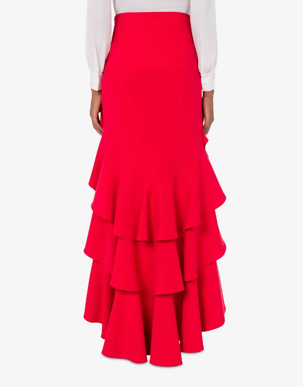 Love Moschino Gonna in crêpe con ruches Qualità