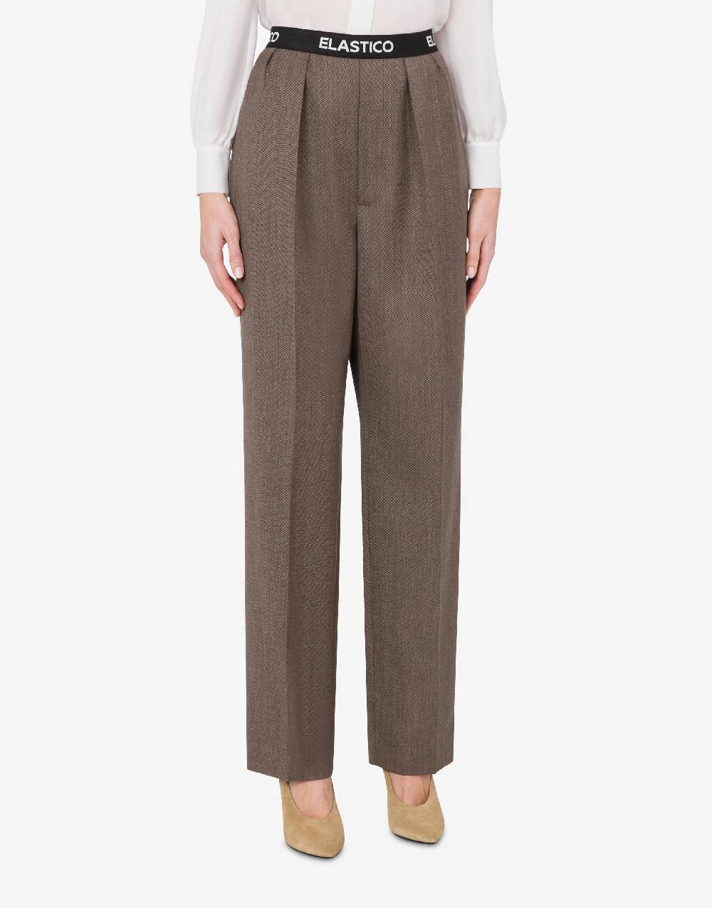 Love Moschino Pantalone in tela di lana Elastic Band Vendita