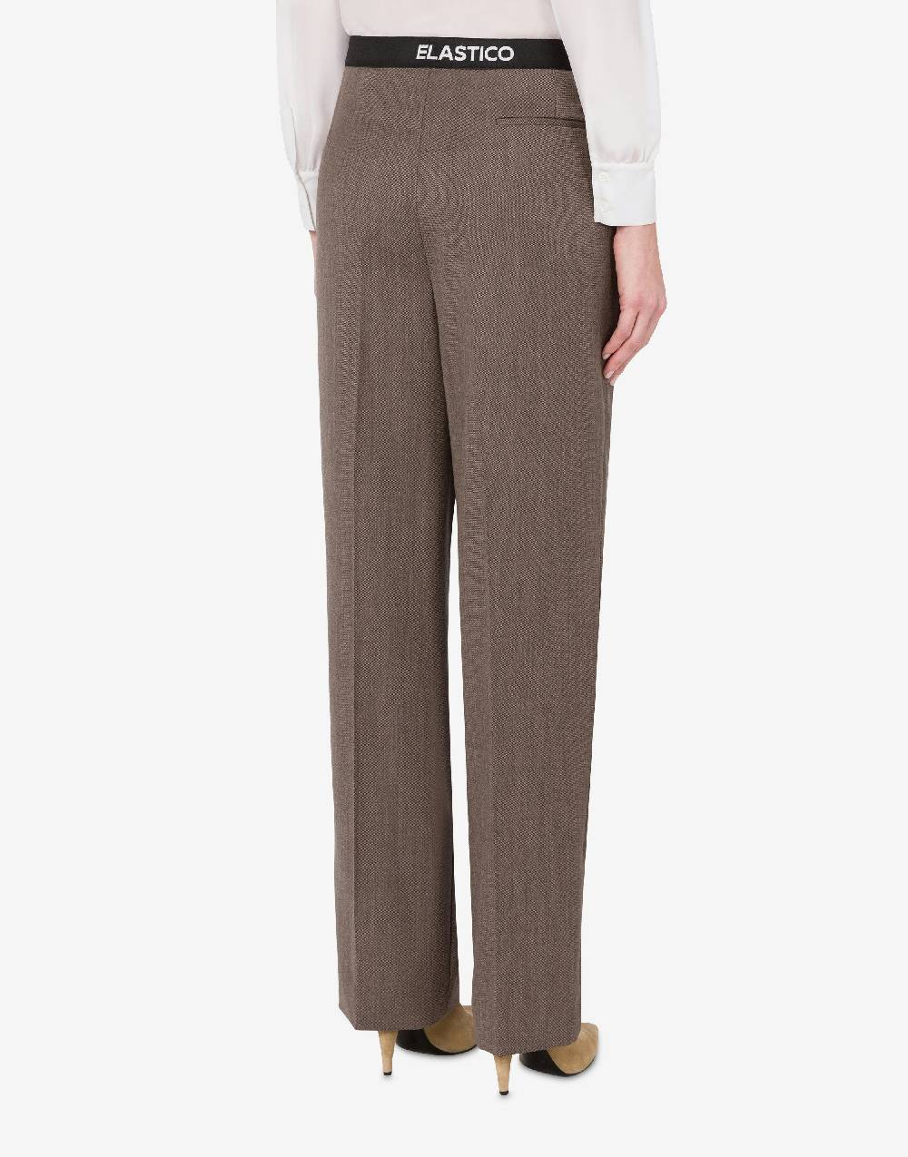 Love Moschino Pantalone in tela di lana Elastic Band Vendita