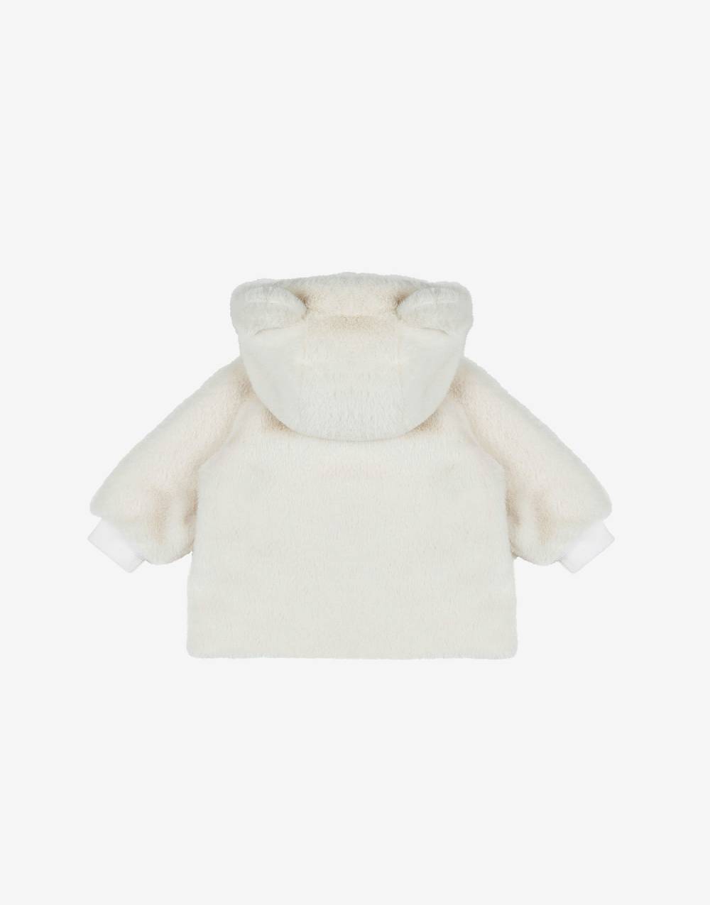 Love Moschino Cappotto in tessuto soft Teddy Heart Patch Sottocosto
