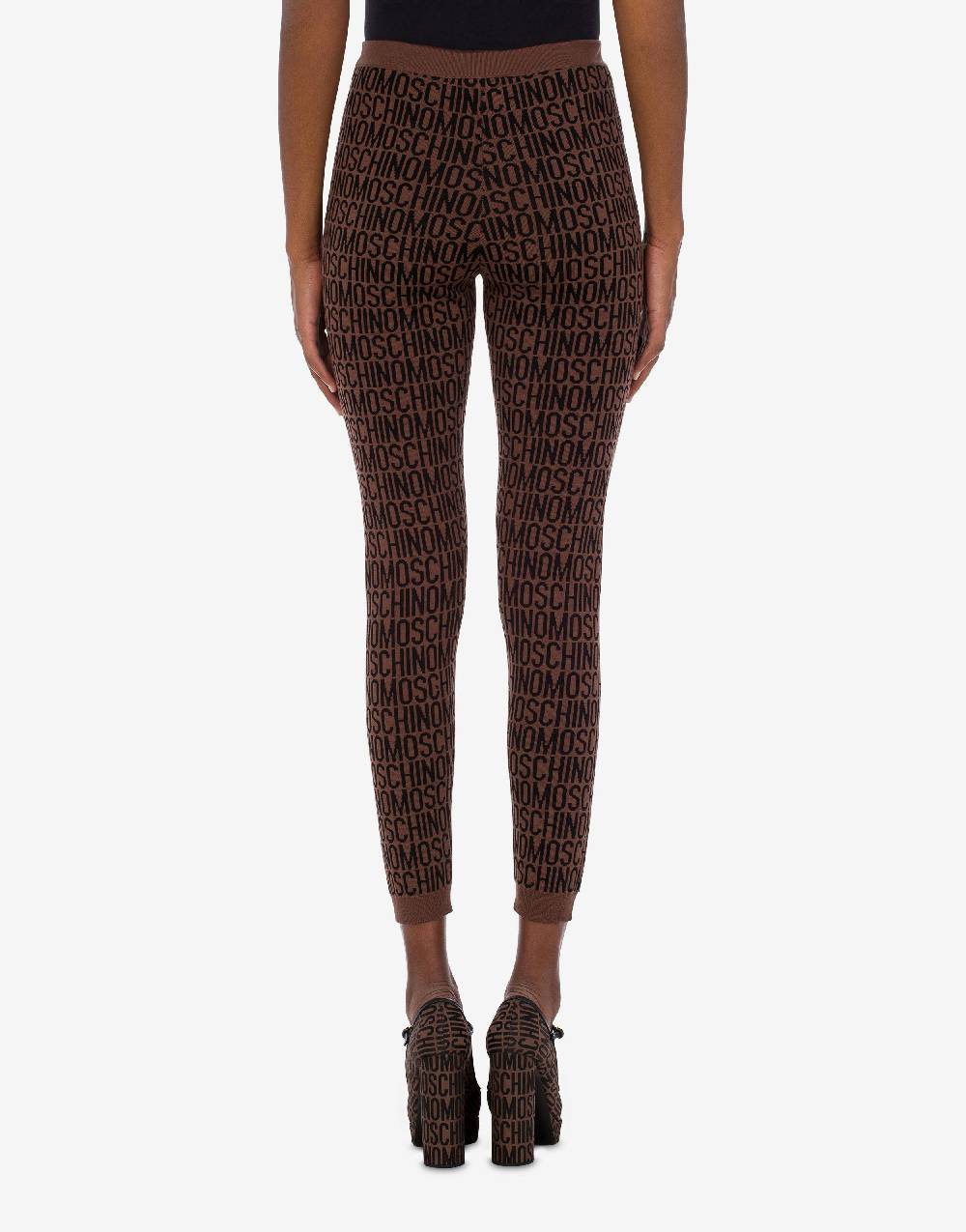 Love Moschino Leggings in lana Allover Logo Nuova