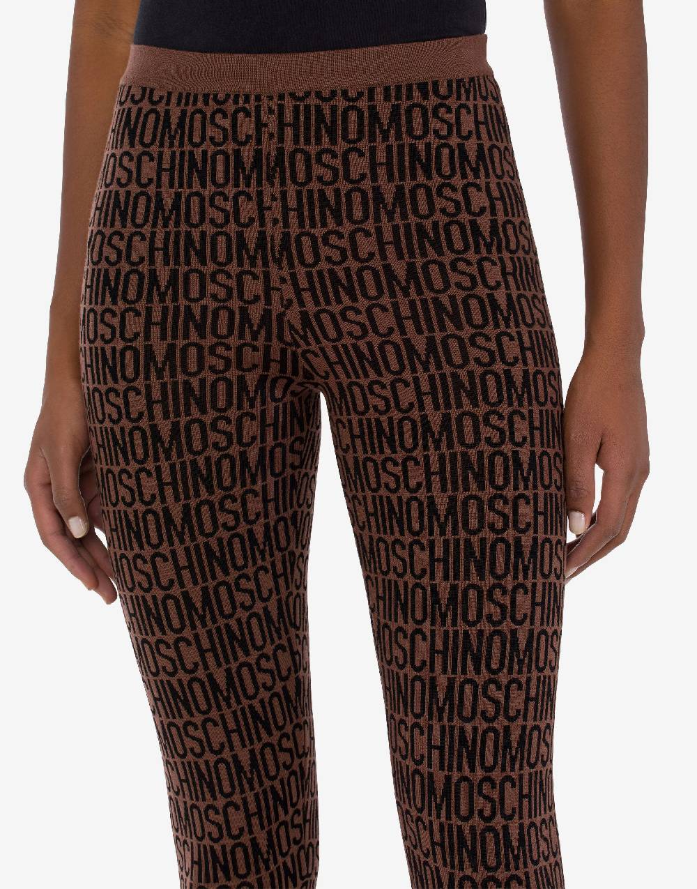 Love Moschino Leggings in lana Allover Logo Nuova