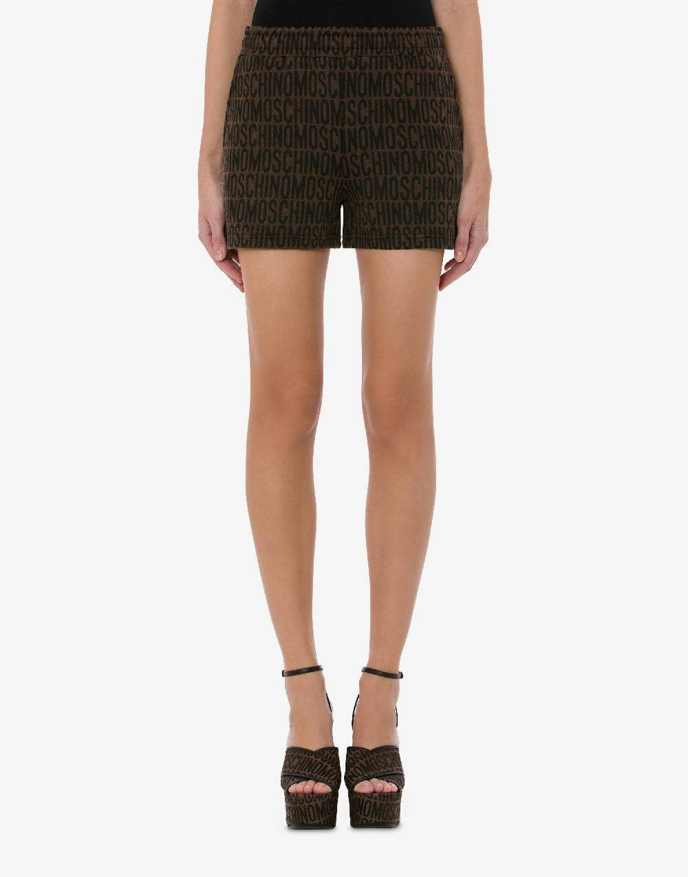 Love Moschino Shorts in felpa Allover Logo Qualità