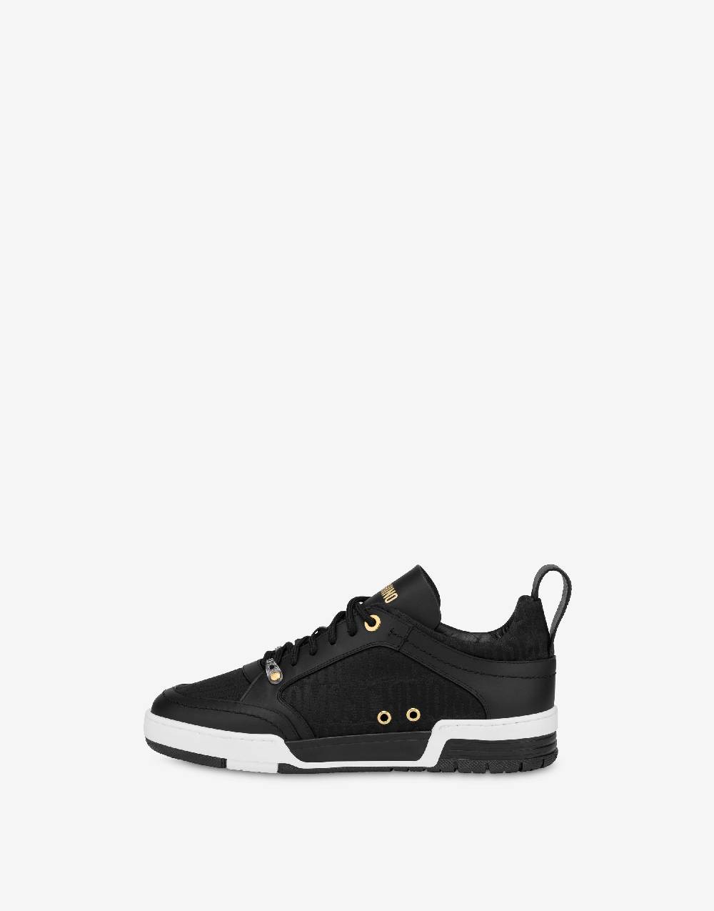 Love Moschino Sneakers in nylon Allover Logo Vendita Calda
