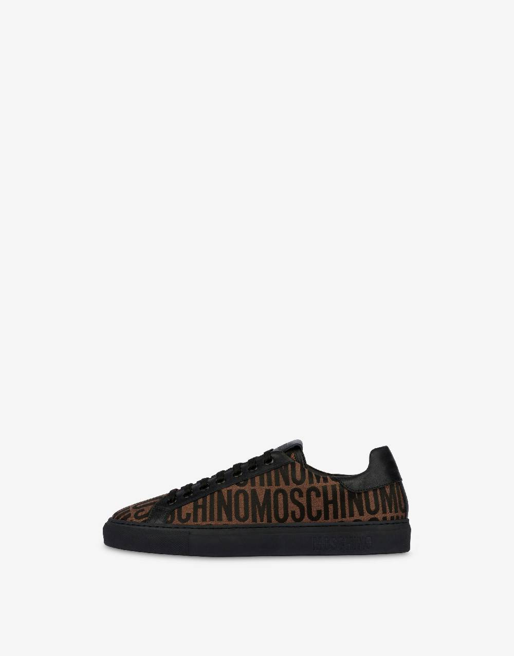 Love Moschino Sneakers in nylon Allover Logo Moda