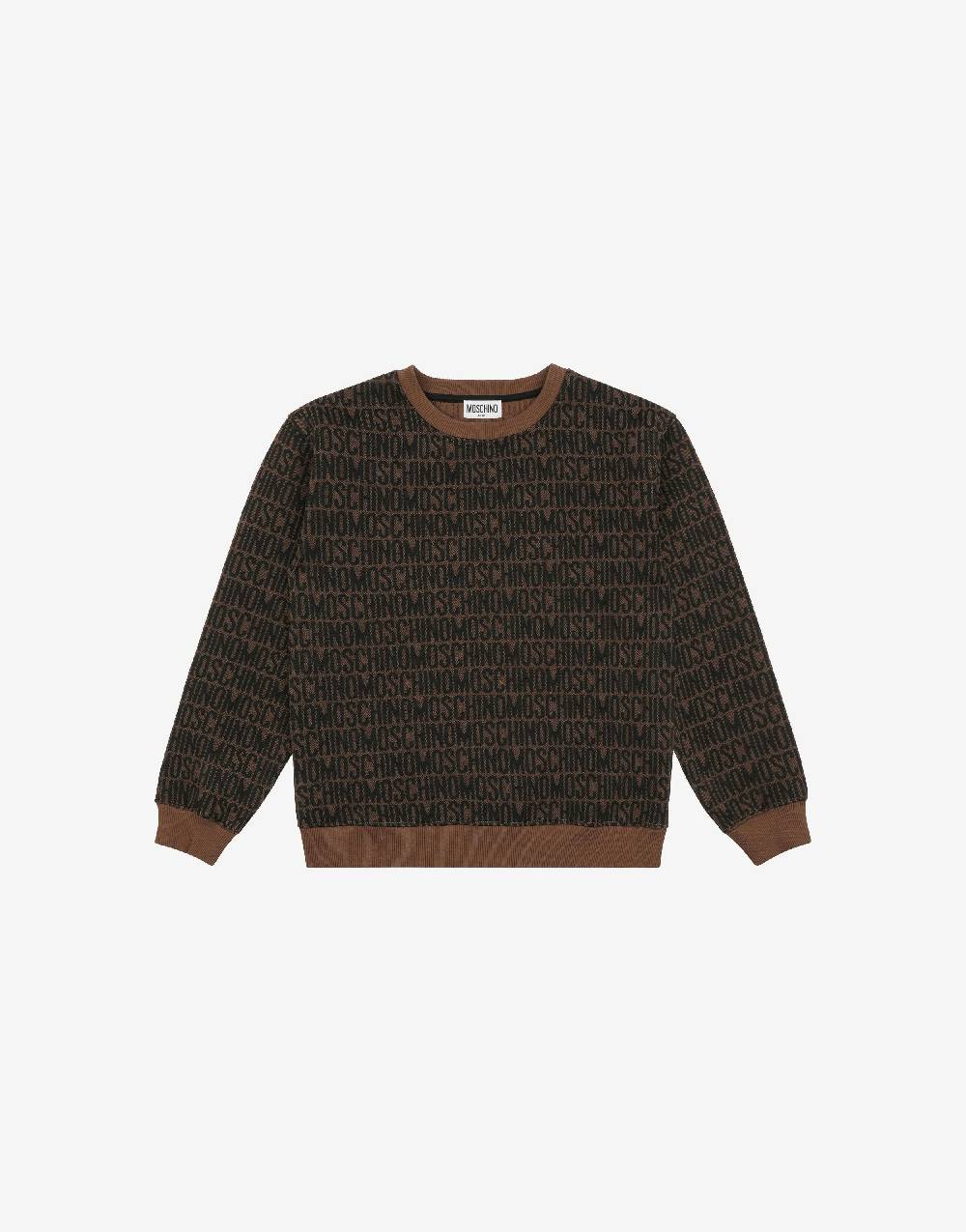 Love Moschino Felpa in cotone Allover Logo Novità