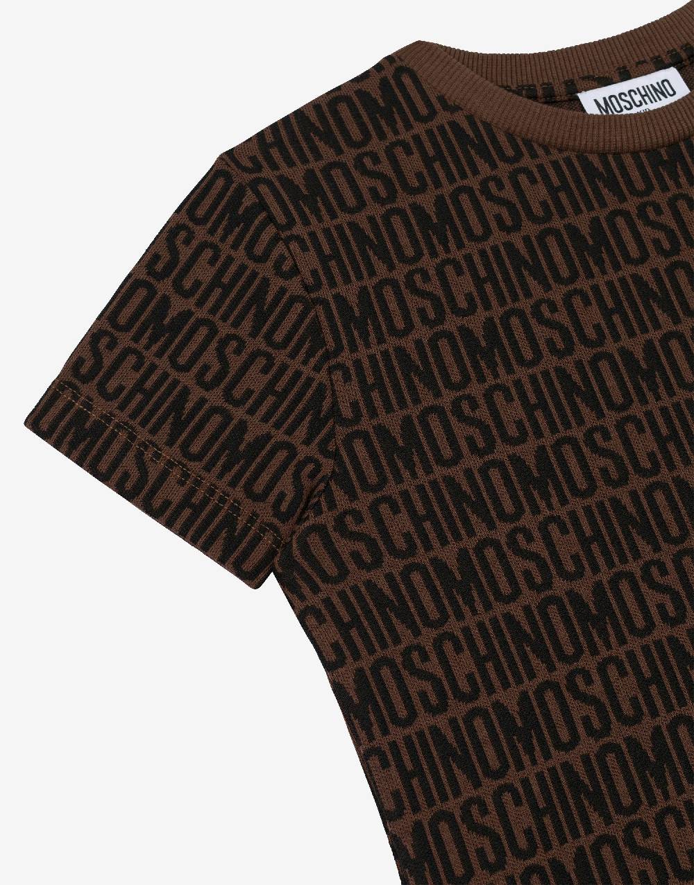 Love Moschino T-shirt in jersey Allover Logo Offerte