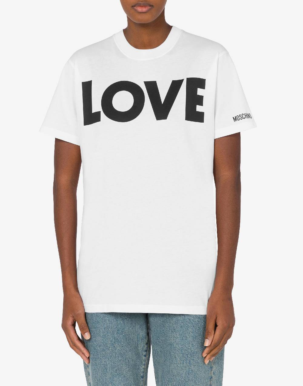 Love Moschino T-shirt in jersey organico Love Promozione