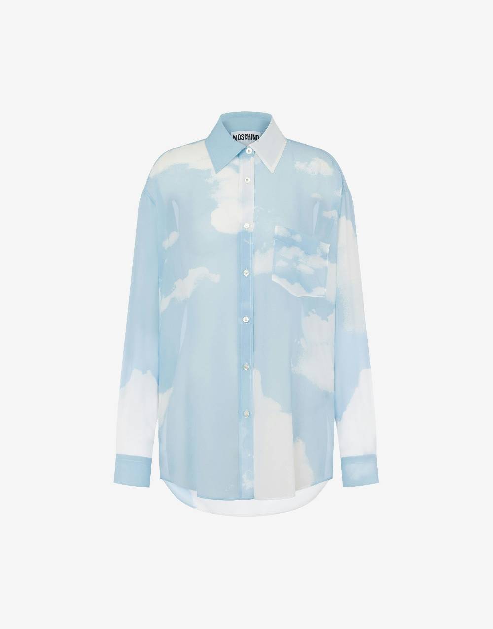Love Moschino Camicia in georgette In The Cloud Soddisfazione Garantita