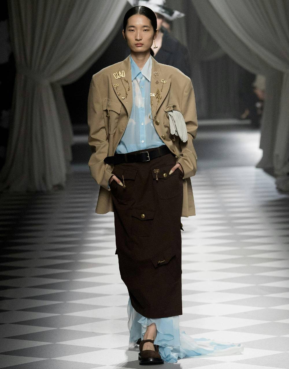 Love Moschino Camicia in georgette In The Cloud Soddisfazione Garantita