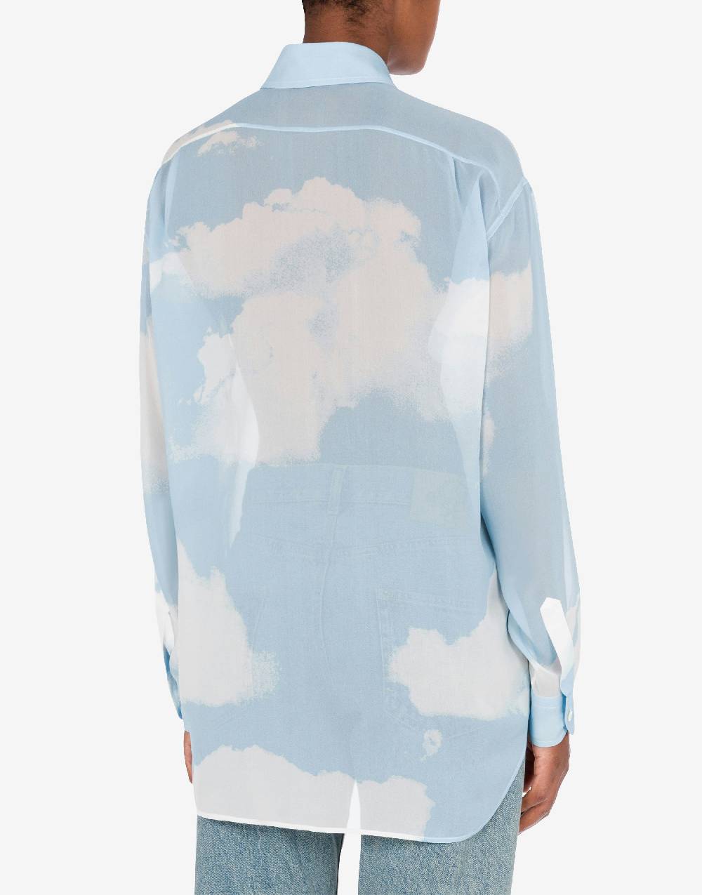Love Moschino Camicia in georgette In The Cloud Soddisfazione Garantita
