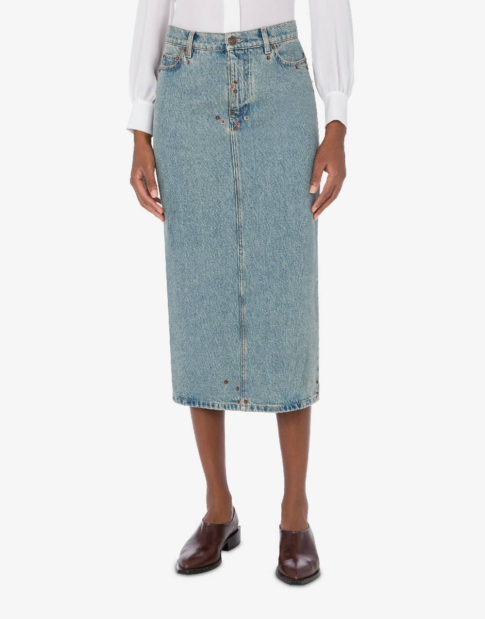 Love Moschino Gonna in denim blu di cotone Qualità Garantita