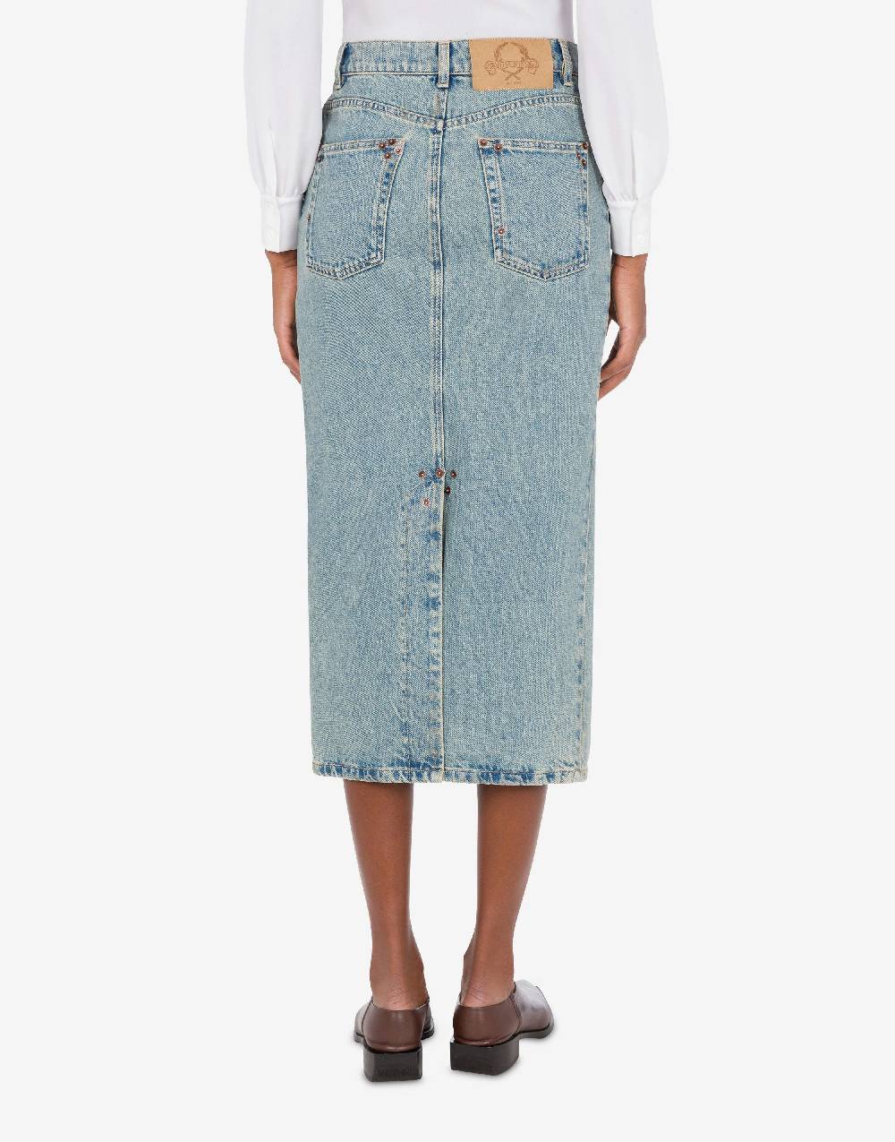 Love Moschino Gonna in denim blu di cotone Qualità Garantita