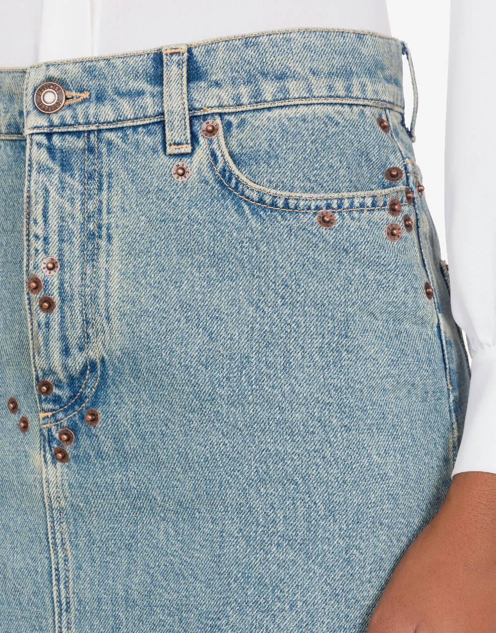 Love Moschino Gonna in denim blu di cotone Qualità Garantita