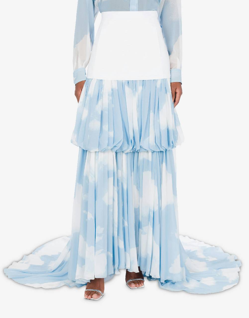 Love Moschino Gonna lunga con stampa In the Cloud Sottocosto