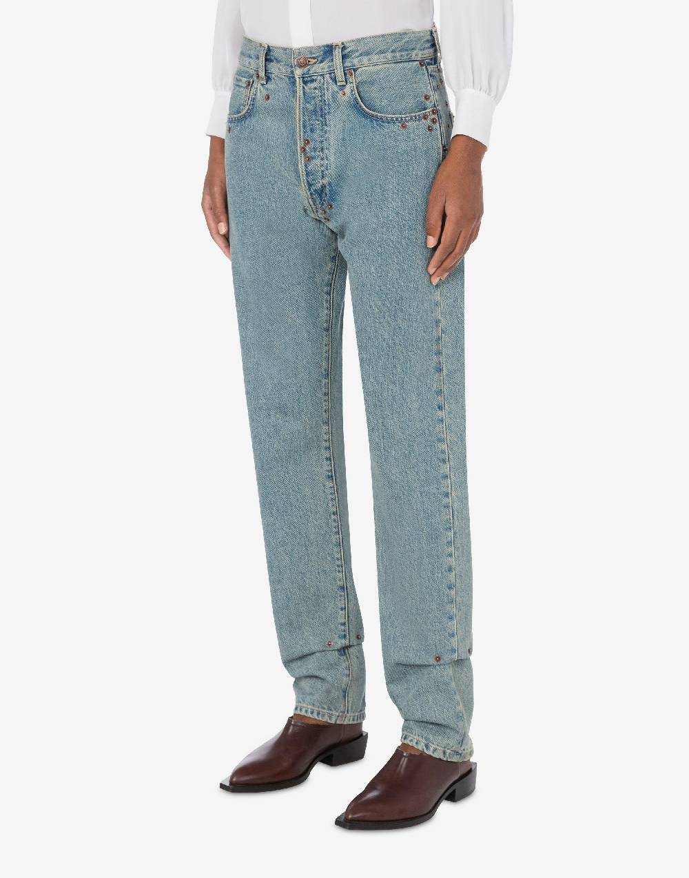 Love Moschino Pantalone in denim blu di cotone Novità