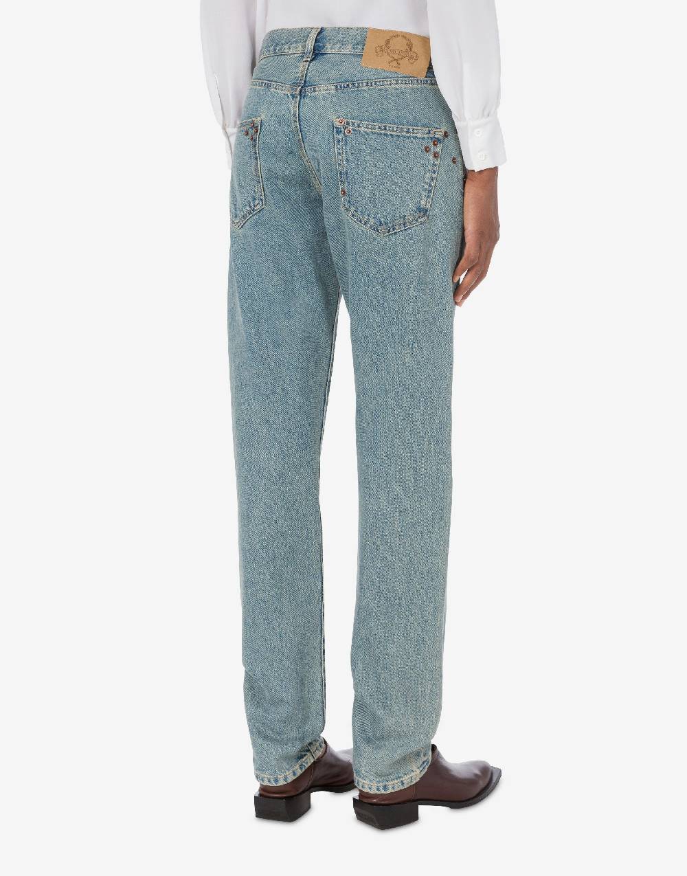 Love Moschino Pantalone in denim blu di cotone Novità