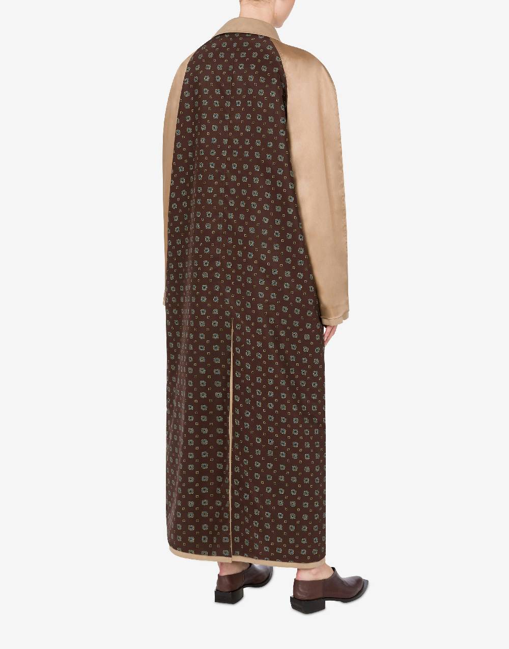 Love Moschino Trench reversibile in gabardina e raso Presa