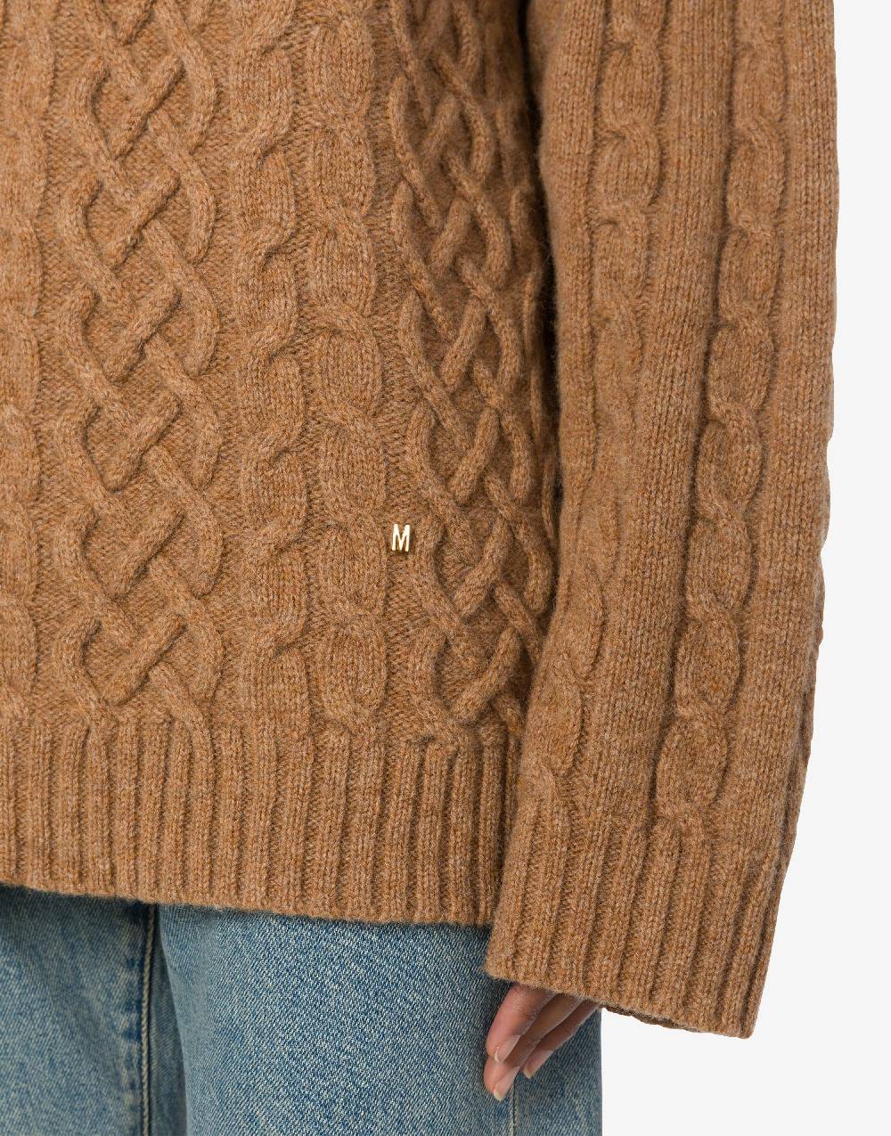 Love Moschino Pullover oversize in shetland Golden M Offerta
