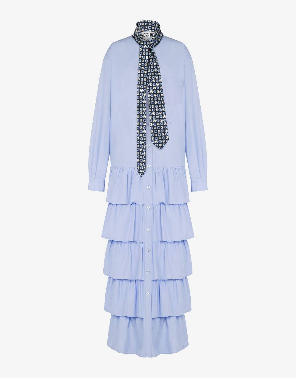 Love Moschino Abito in popeline di cotone Tie Saldi