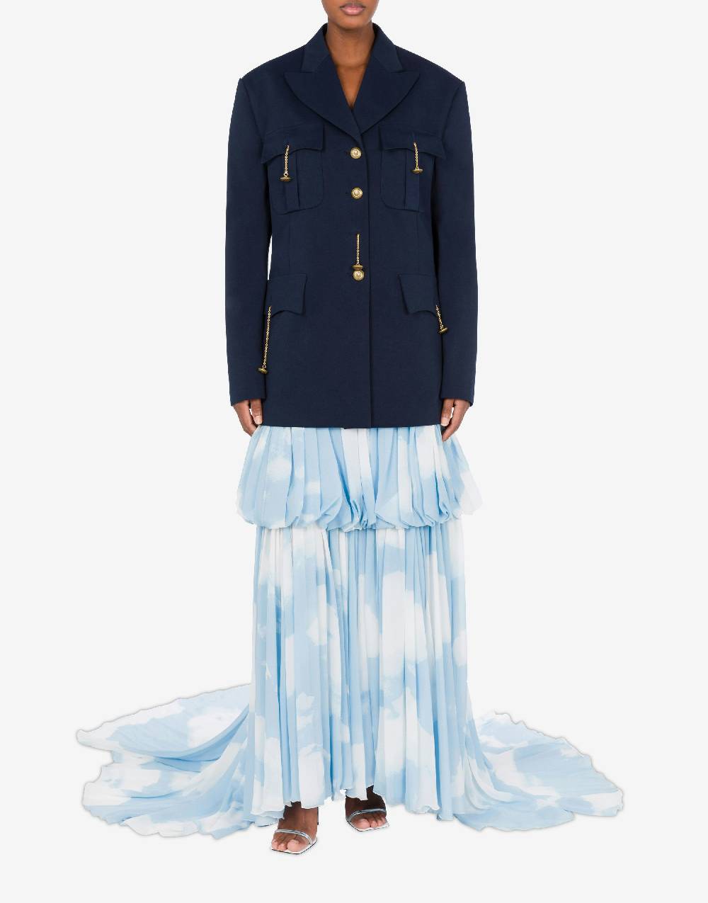Love Moschino Giacca in gabardina Military Twist Offerte