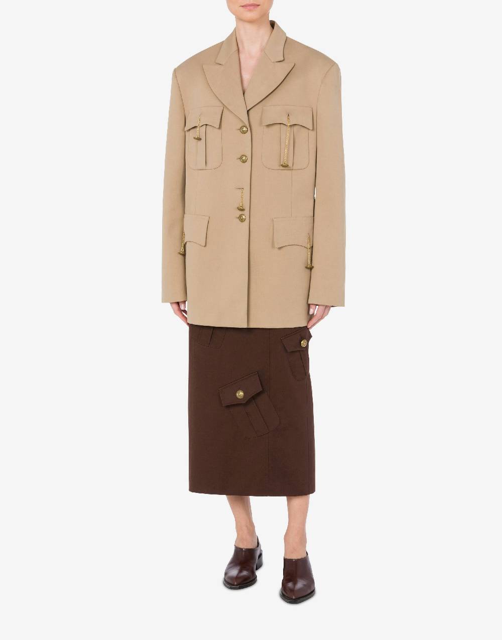 Love Moschino Giacca in gabardina Military Twist Hotsell