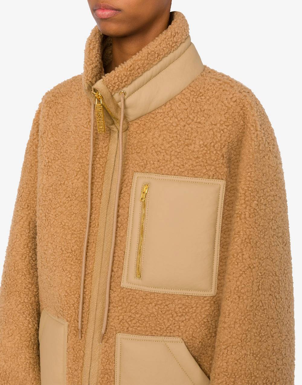 Love Moschino Giacca in tessuto soft con zip Vendita Economica