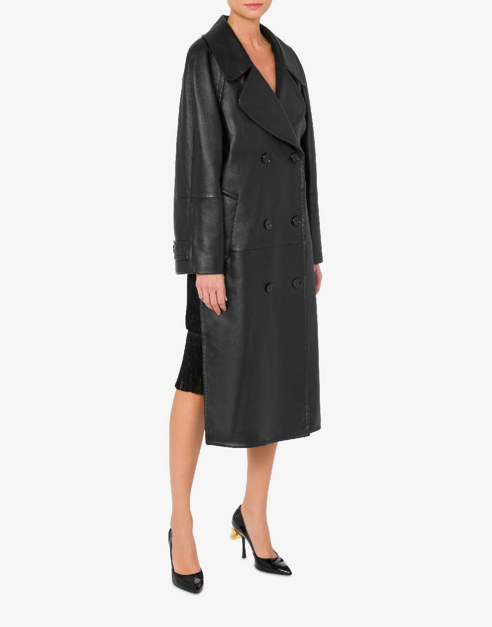 Love Moschino Cappotto asimmetrico in nappa Vendite Flash
