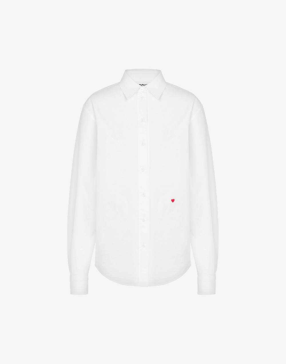 Love Moschino Camicia in popeline Little Heart Embroidery In Saldo