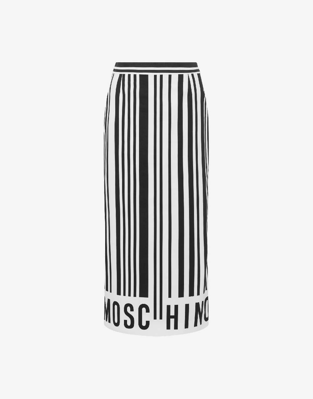 Love Moschino Gonna in popeline Barcode Spedizione Gratuita