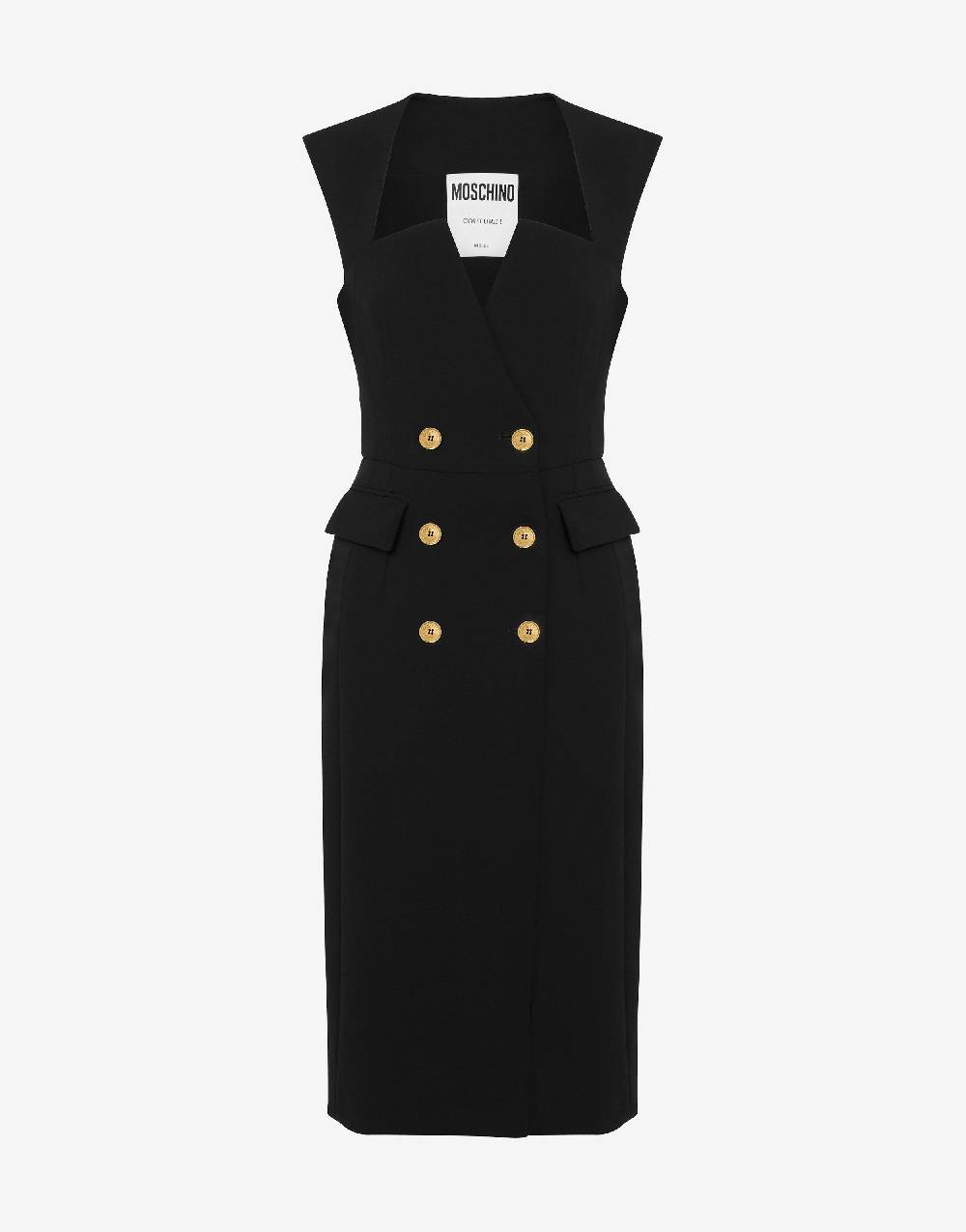 Love Moschino Abito robe manteau Gold Buttons Qualità Garantita