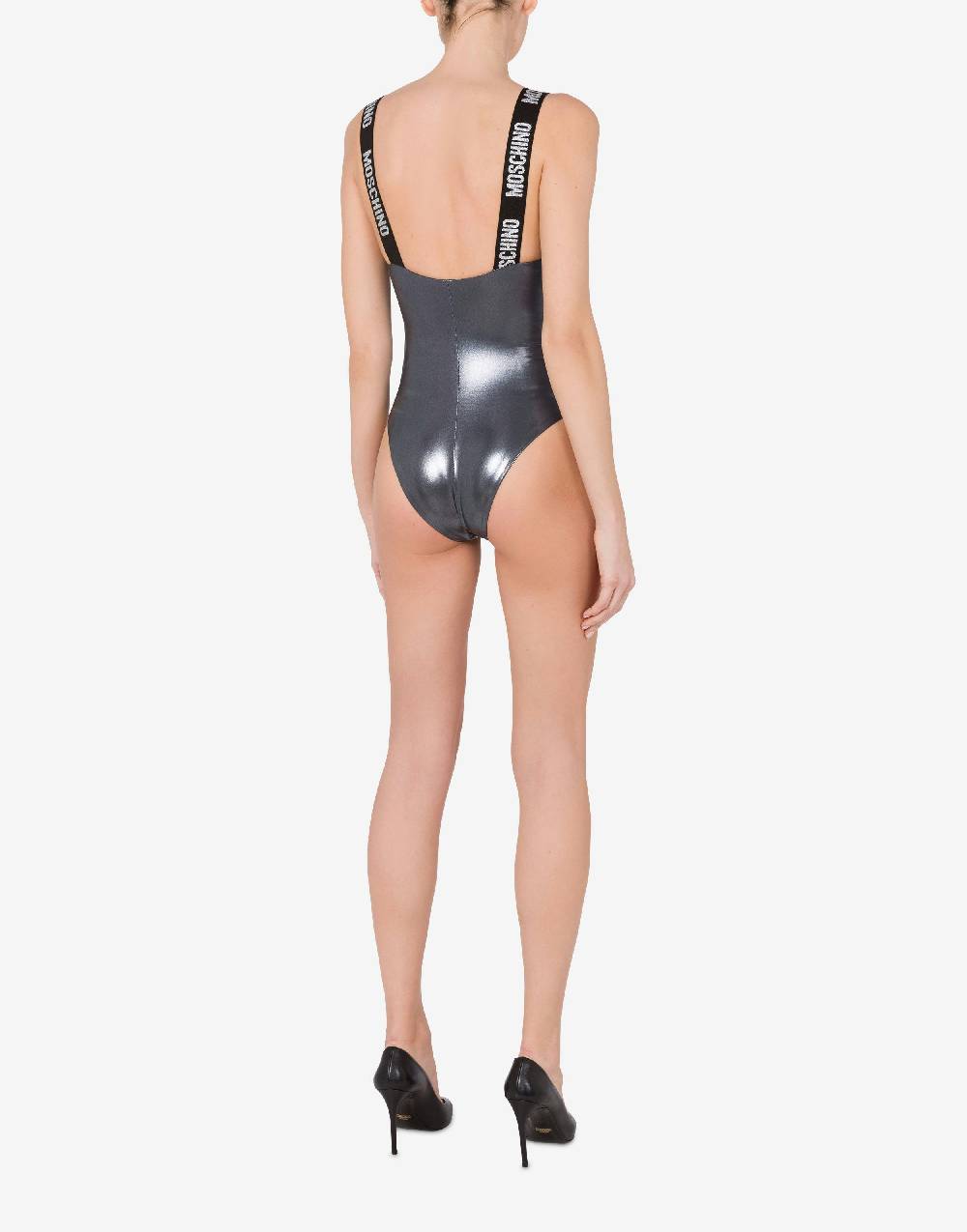 Love Moschino Costume intero Shiny & Silver Consegna Veloce