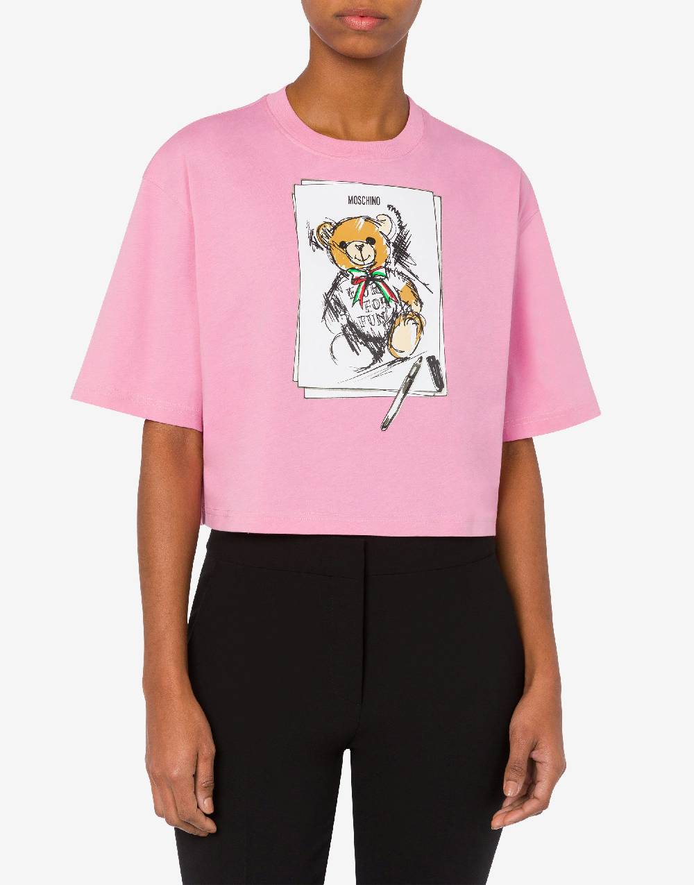 Love Moschino T-shirt cropped Moschino Teddy Bear Affare Del Giorno