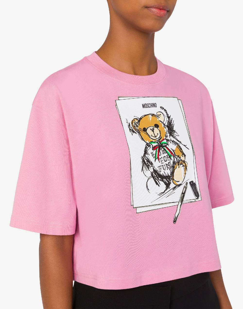 Love Moschino T-shirt cropped Moschino Teddy Bear Affare Del Giorno