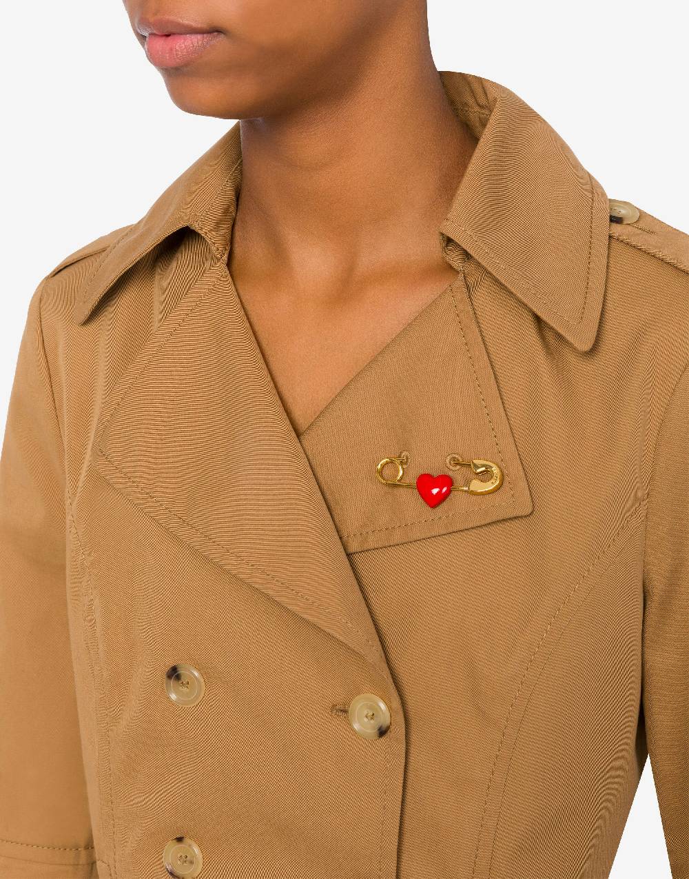 Love Moschino Giacca cropped Heart Safety Pin Negozio