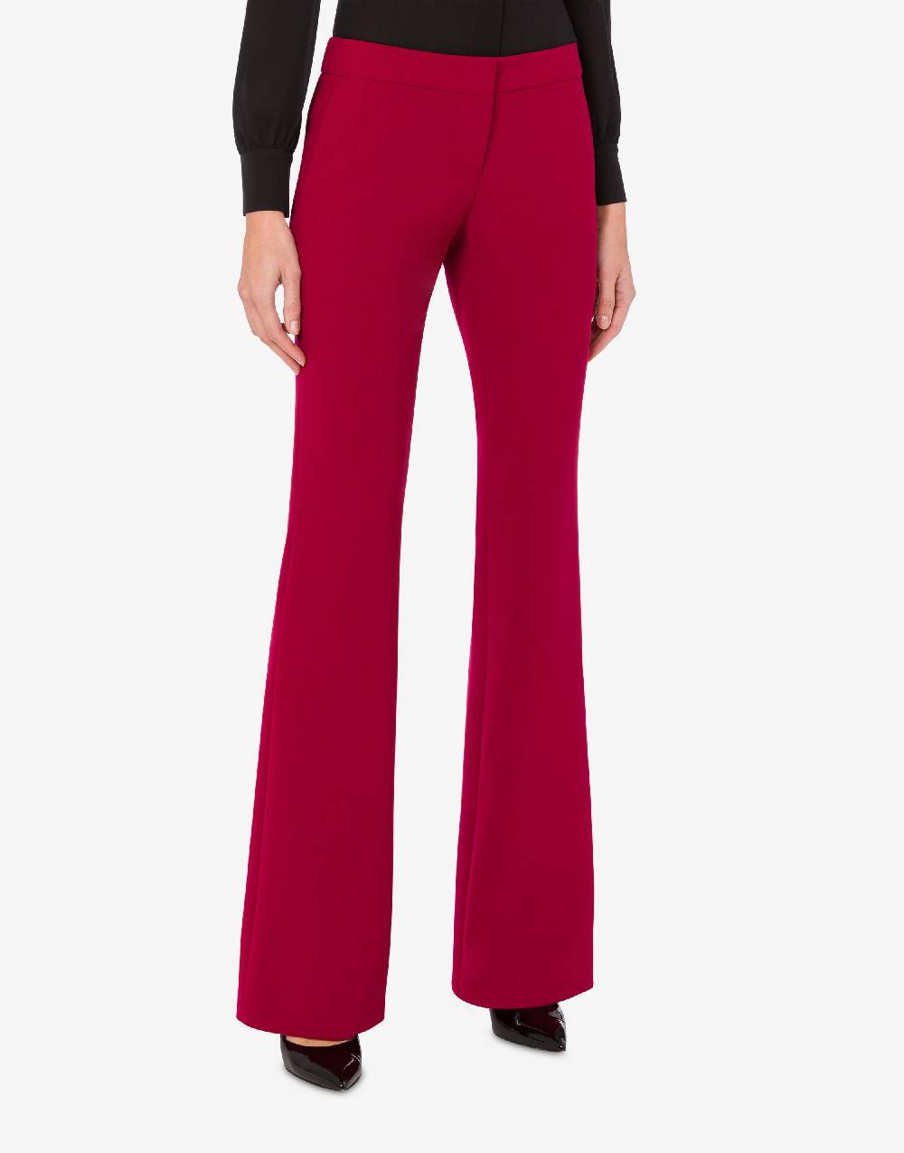 Love Moschino Pantalone flare in crêpe Promozione
