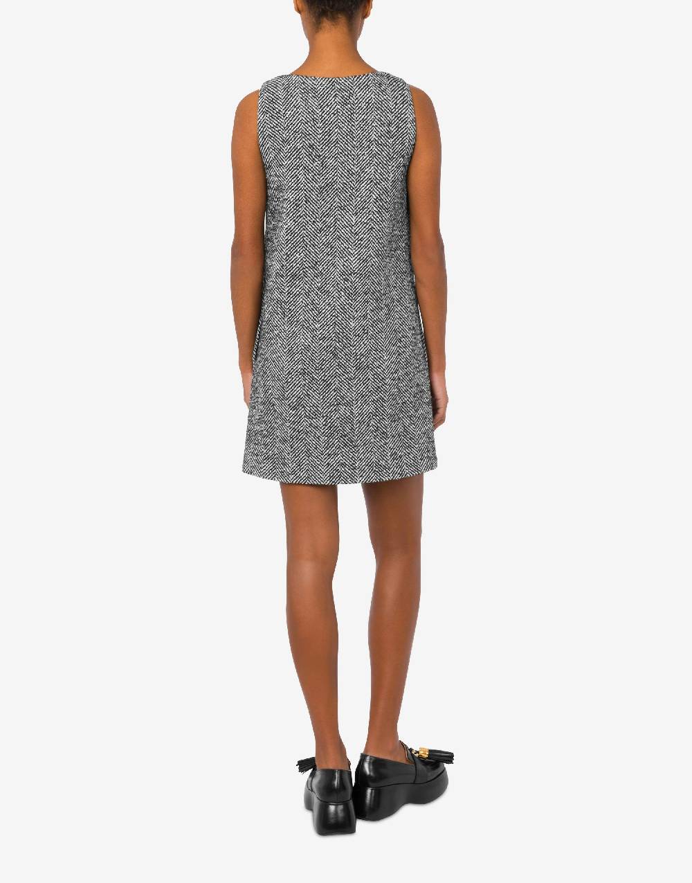 Love Moschino Abito in spigato di misto lana Pezzi Unici