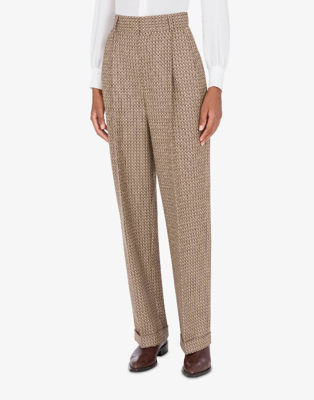 Love Moschino Pantalone in lana jacquard Peace Fino Al -60%