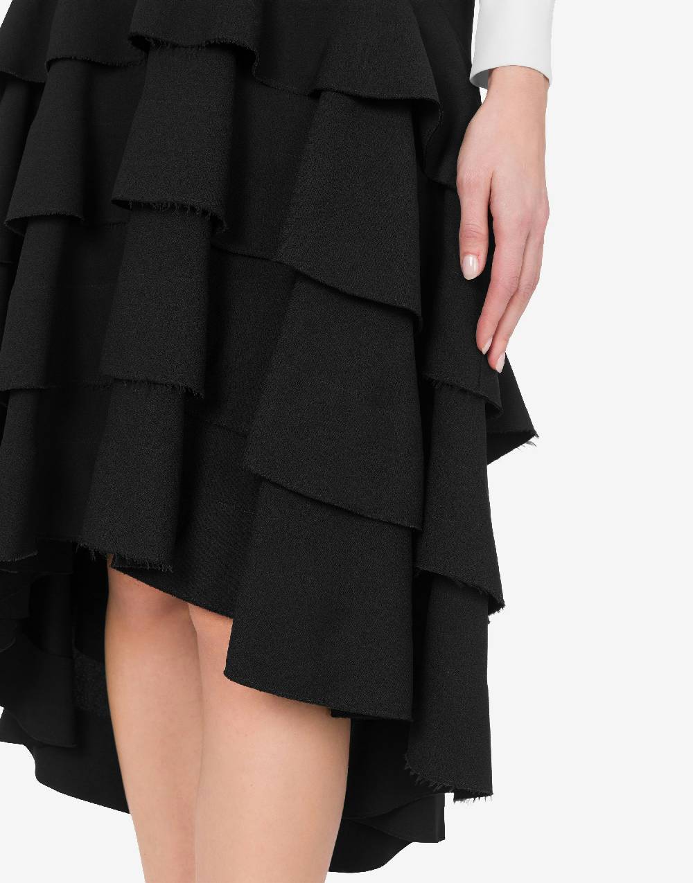 Love Moschino Gonna midi in crêpe con ruches Offerta