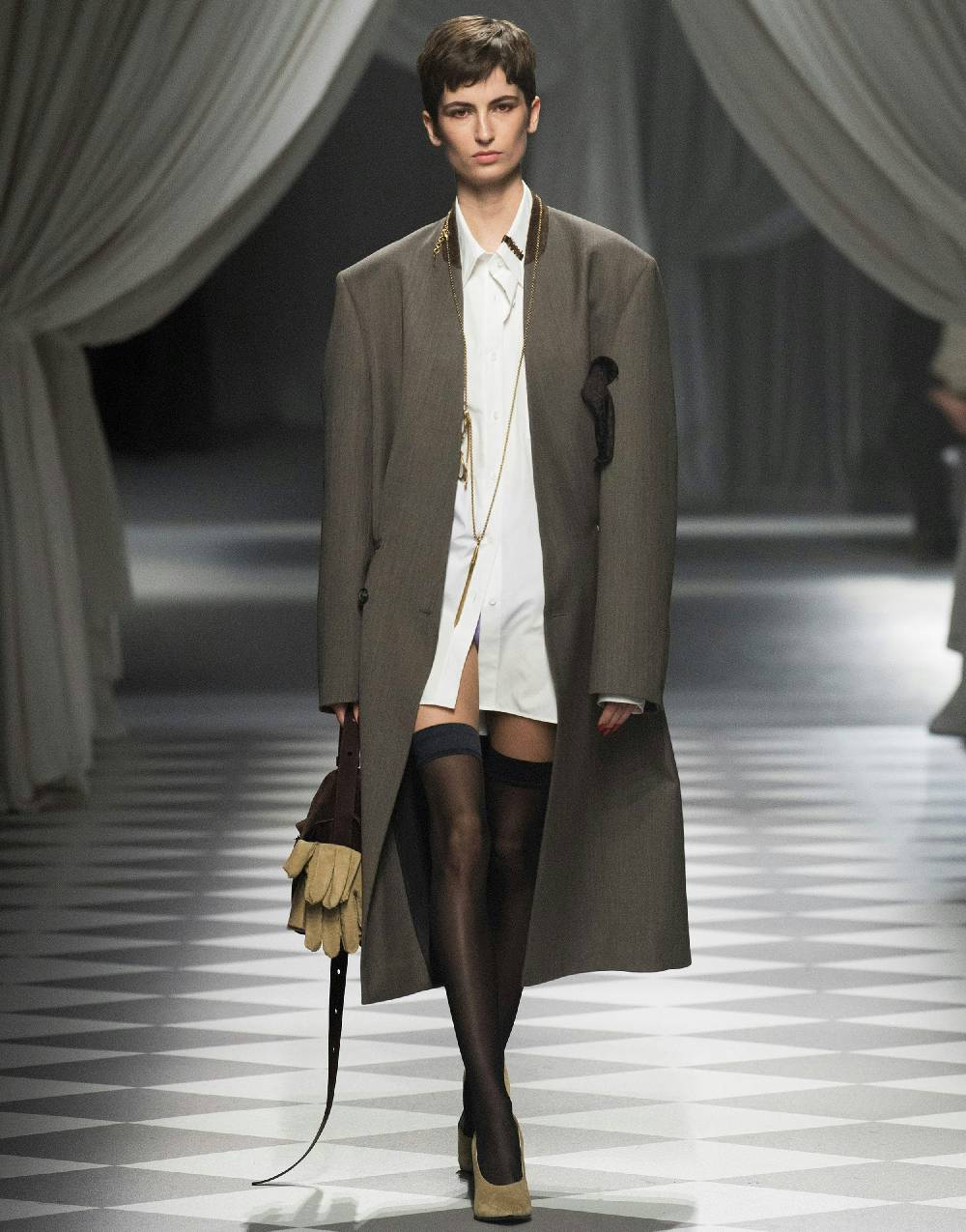 Love Moschino Cappotto in tela di lana Nuova