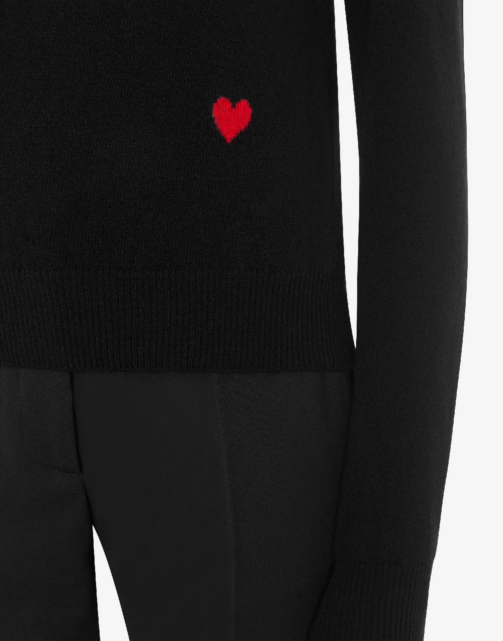 Love Moschino Pullover in lana e cashmere Red Heart Qualità