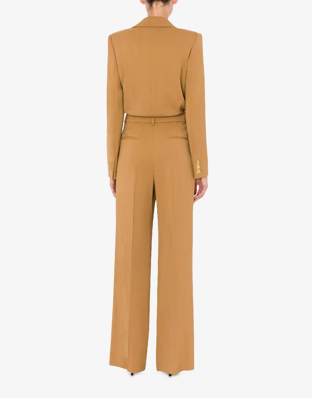 Love Moschino Tuta in diagonale di viscosa stretch Gold Buttons Vendite Flash