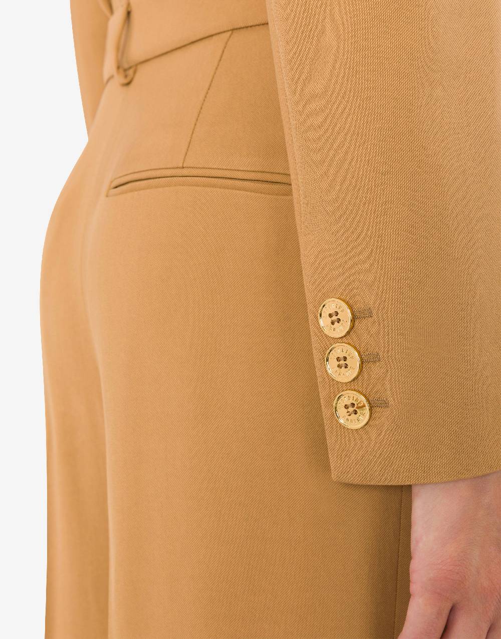 Love Moschino Tuta in diagonale di viscosa stretch Gold Buttons Vendite Flash