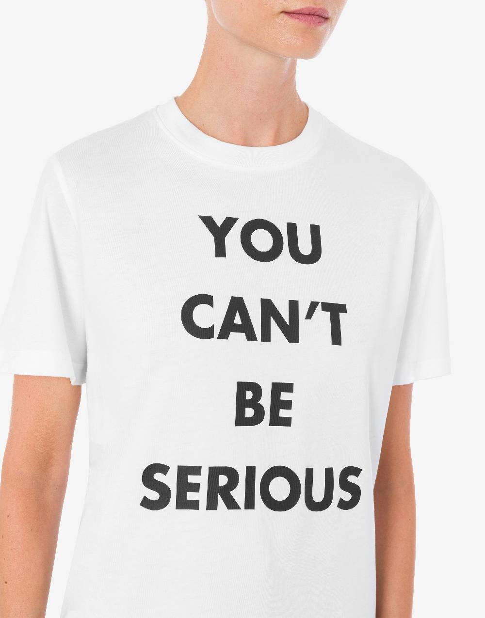 Love Moschino T-shirt in jersey organico You Can't Be Serious Qualità Garantita