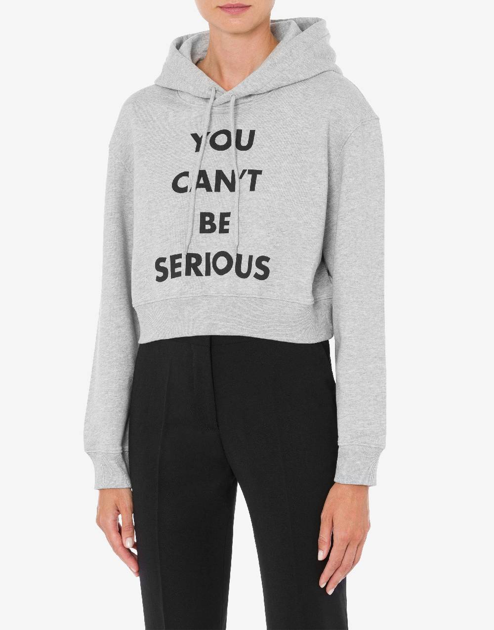 Love Moschino Felpa con cappuccio You Can't Be Serious Shopping online