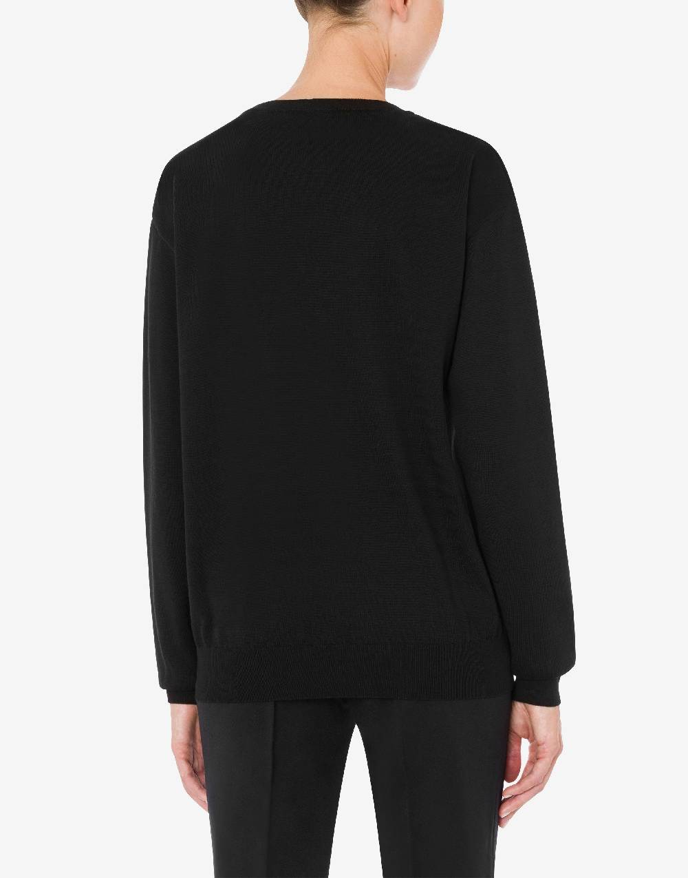 Love Moschino Pullover in cotone Drawn Teddy Bear Convenienza