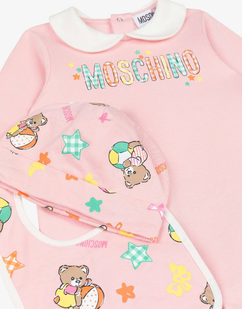 Love Moschino Set tutina, cappello e bavaglino Baby Teddy Bear Italy